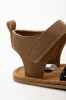 Frill Sandals Black And Natural sold by Ackermas