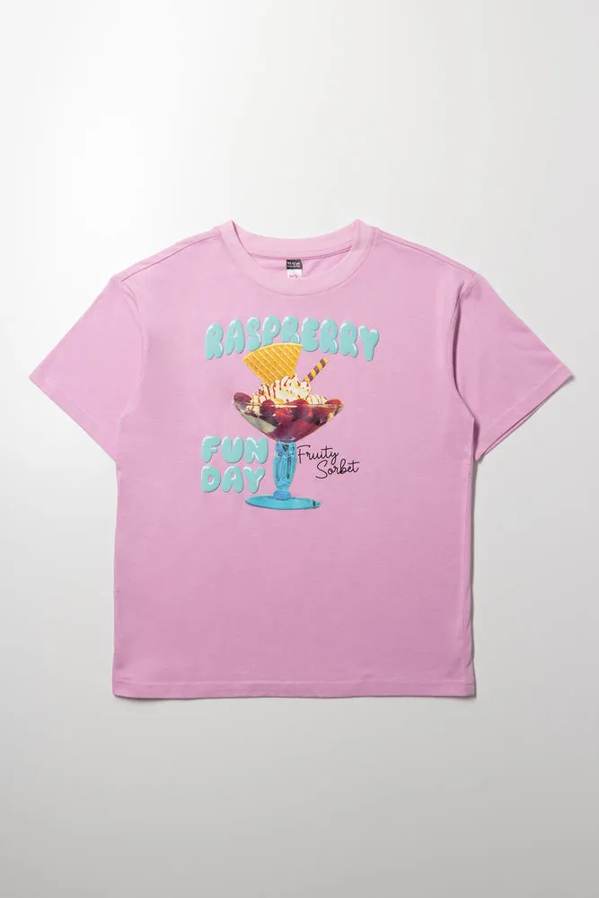 Milkshake Oversized T-Shirt Pink sold by Ackermas