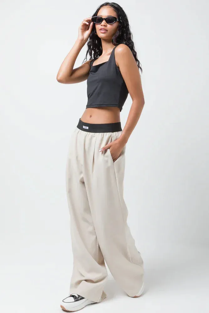 Slinky Crop Square Neck Vest Black sold by Ackermas product image thumbnail 2