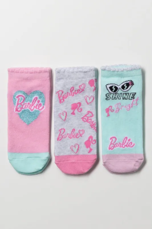 3 Pack barbie Socks Pink & Blue sold by Ackermas