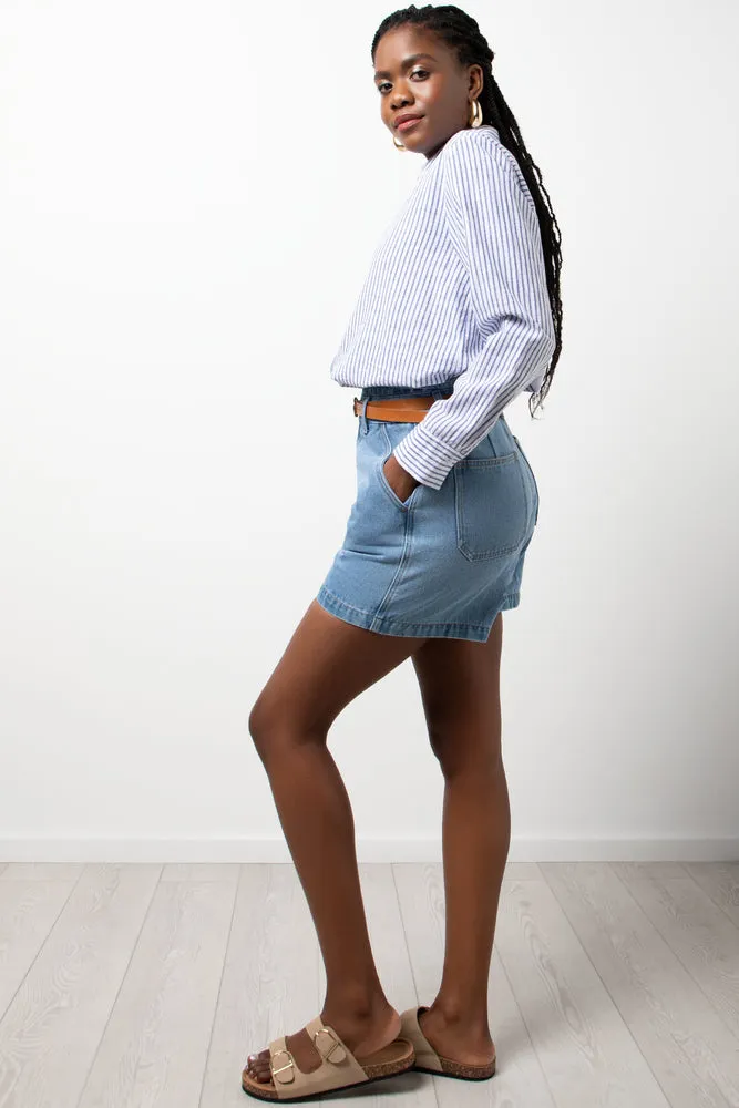 PaperBag Shorts with Belt Blue sold by Ackermas product image thumbnail 3