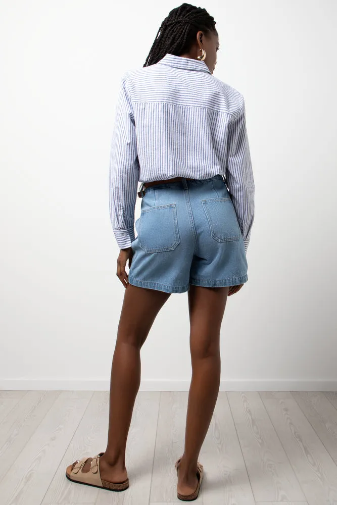 PaperBag Shorts with Belt Blue sold by Ackermas product image thumbnail 4