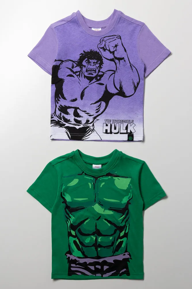 Hulk 2 Pack Short Sleeve T-Shirts Green And Purple sold by Ackermas