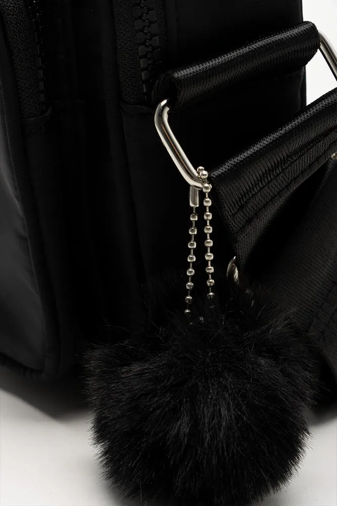 Pom Pom Sling Bag Black sold by Ackermas product image thumbnail 5