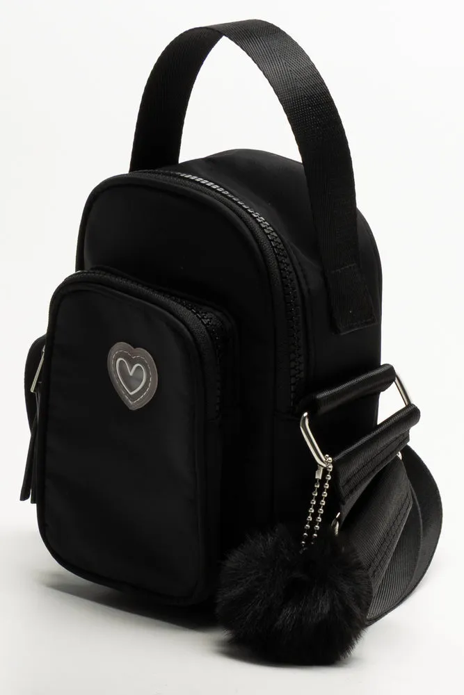 Pom Pom Sling Bag Black sold by Ackermas product image thumbnail 2
