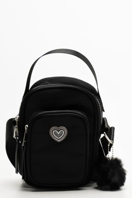 Pom Pom Sling Bag Black sold by Ackermas