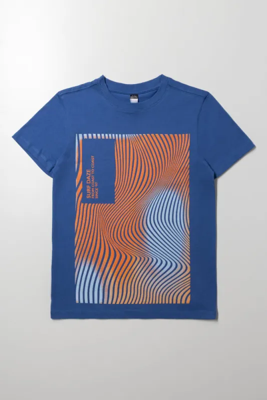 Short Sleeve T-Shirt Blue sold by Ackermas