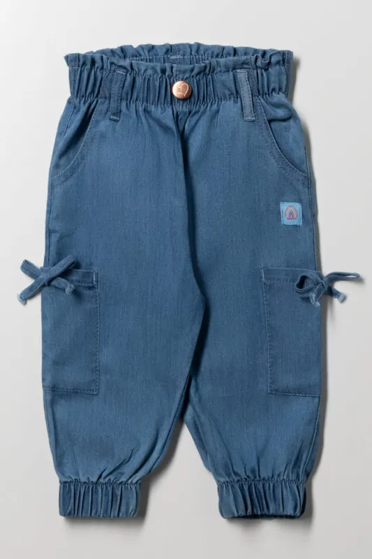 Denim PaperBag Jogger sold by Ackermas