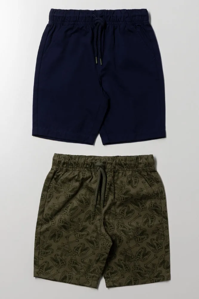 2 Pack Shorts Green And Navy sold by Ackermas