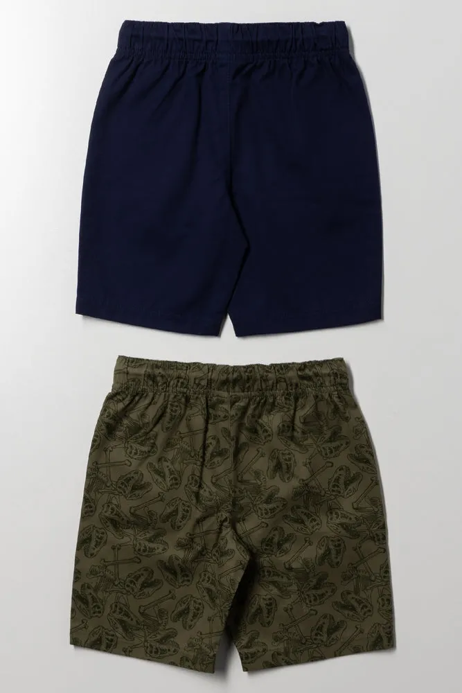 2 Pack Shorts Green And Navy sold by Ackermas product image thumbnail 3