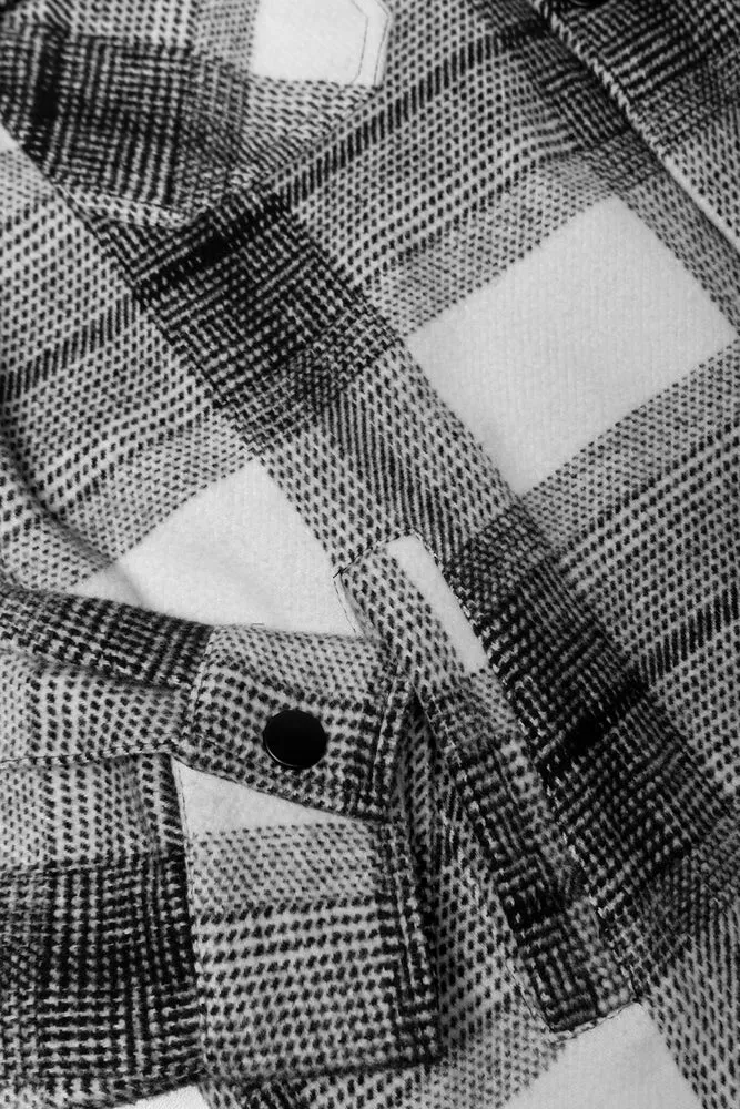 Melton Shacket Check White sold by Ackermas product image thumbnail 2