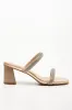 Diamante Mule Block Heel Natural sold by Ackermas