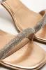 Diamante Mule Block Heel Natural sold by Ackermas