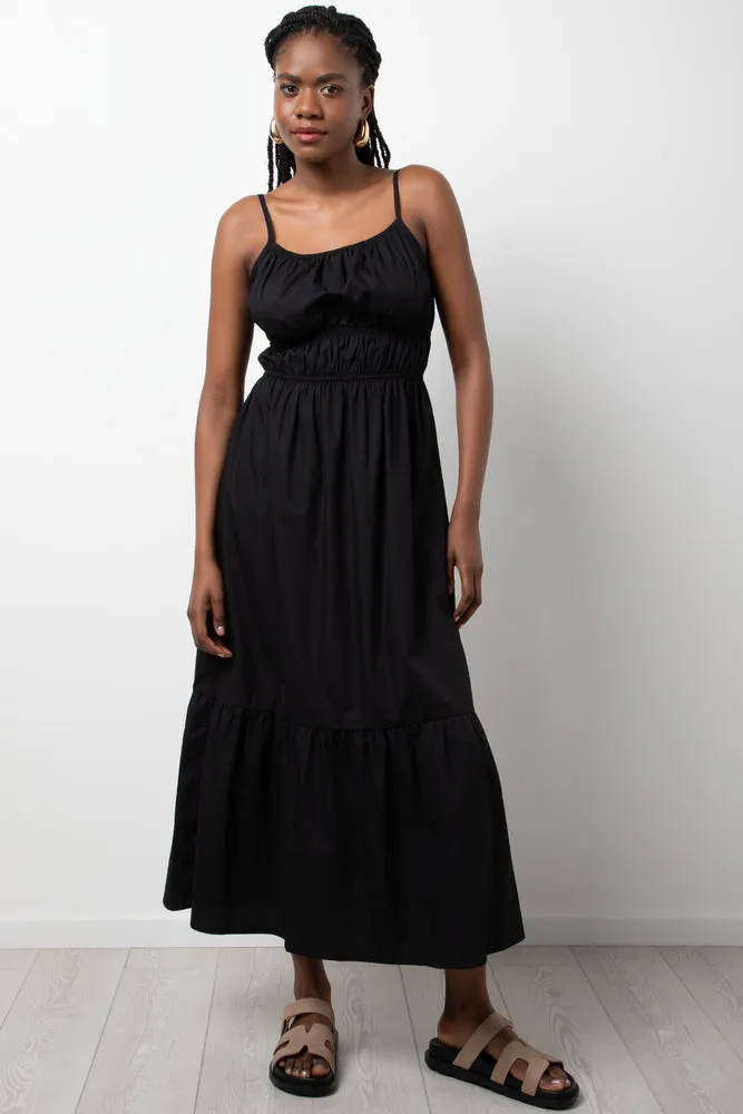 Tiered Maxi Dress Black sold by Ackermas