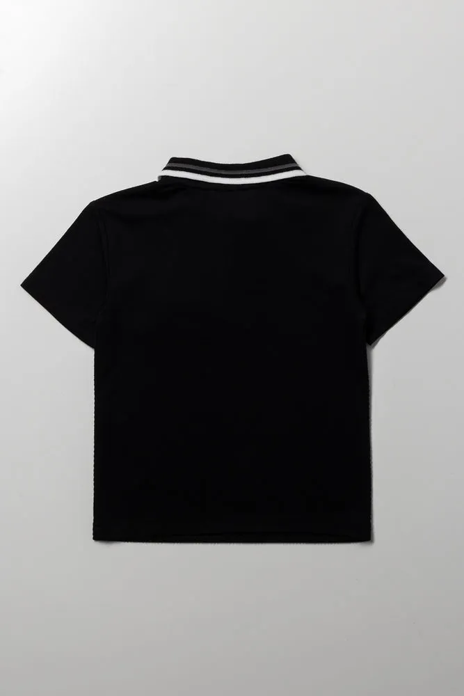 Short Sleeve Golfer Black sold by Ackermas product image thumbnail 3