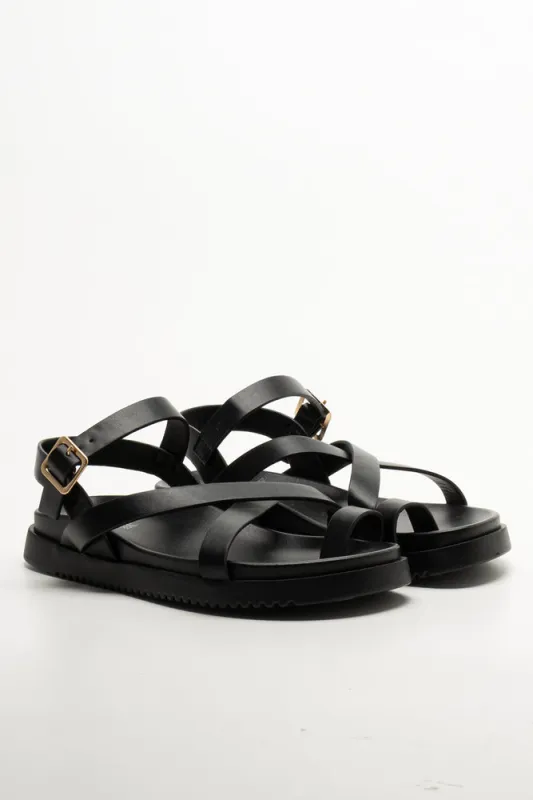 Strappy Sandals Black sold by Ackermas