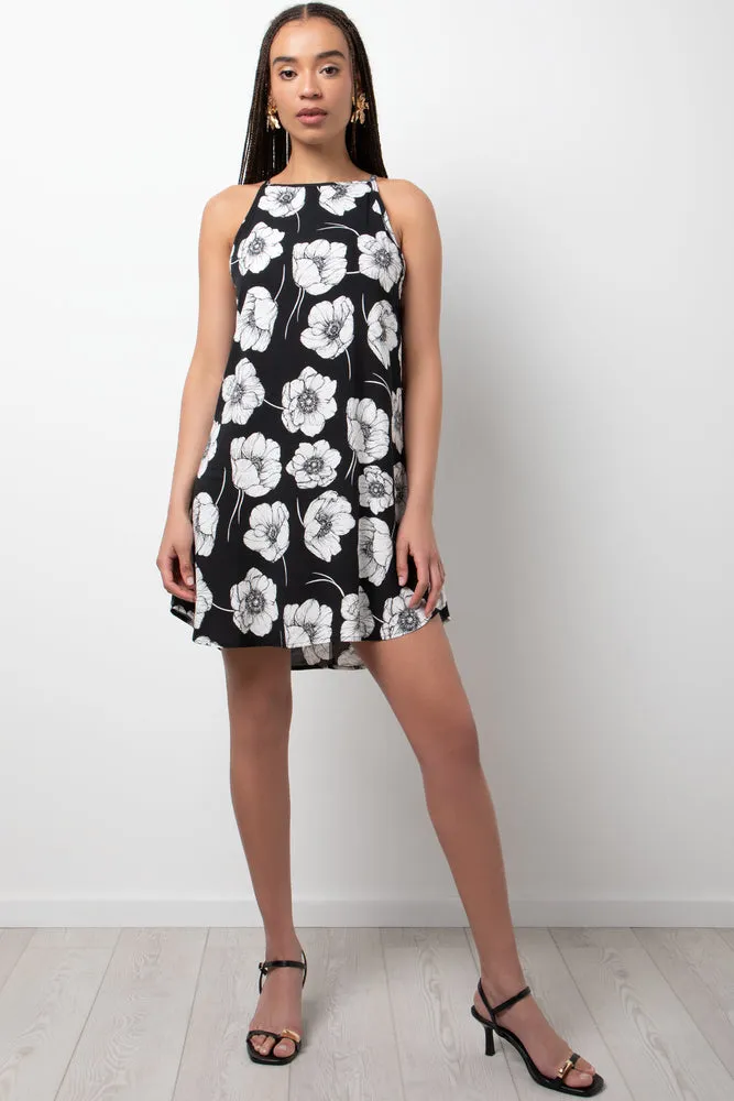 Floral Strappy Dress Black sold by Ackermas