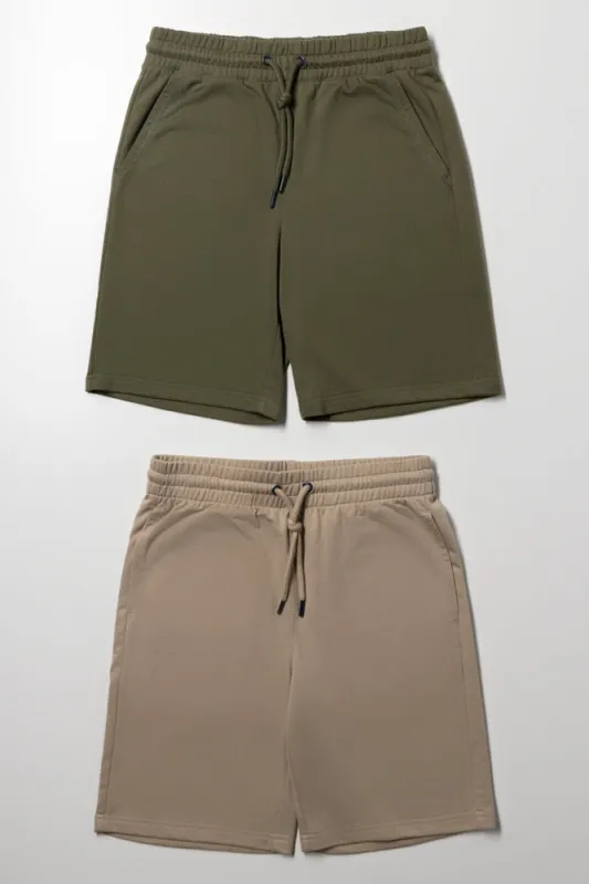 2 Pack Shorts Green And Natural sold by Ackermas