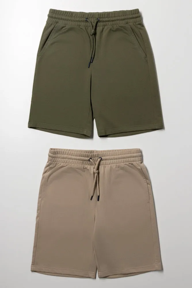 2 Pack Shorts Green And Natural sold by Ackermas