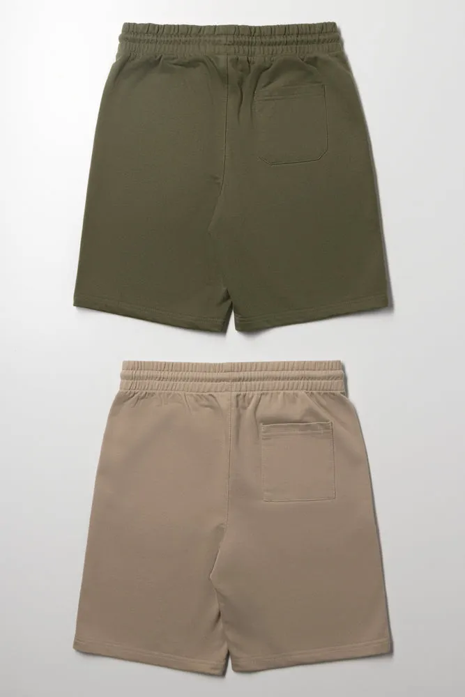 2 Pack Shorts Green And Natural sold by Ackermas product image thumbnail 3