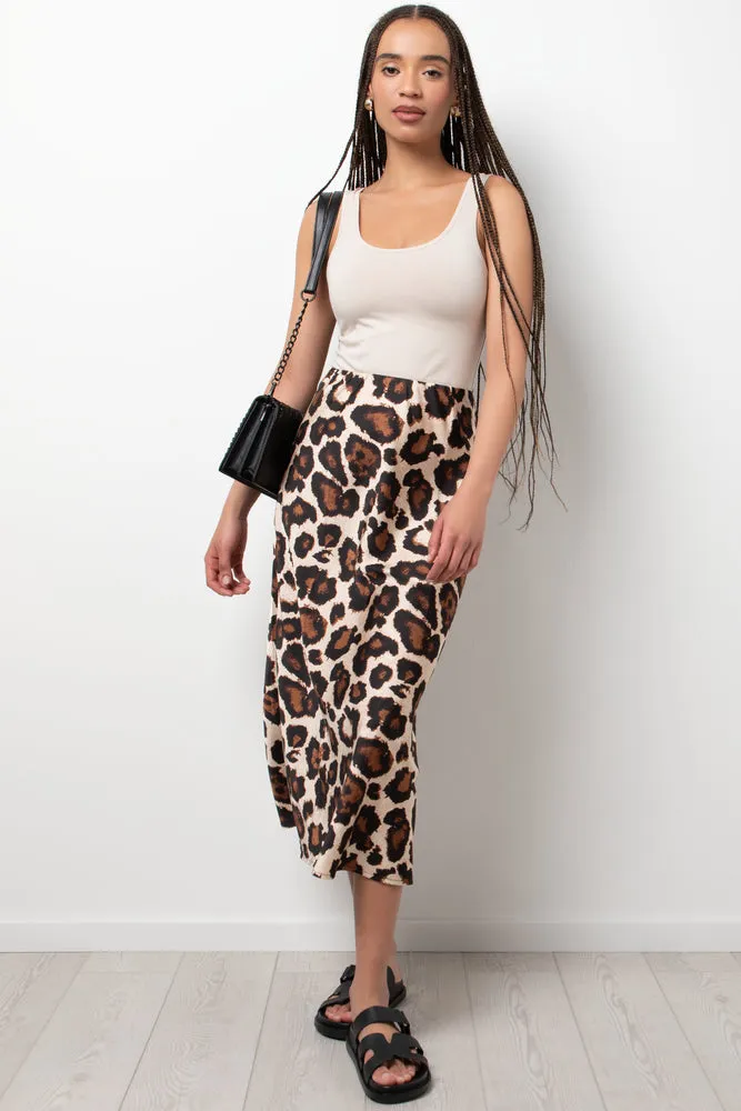 Satin Skirt Animal Print sold by Ackermas