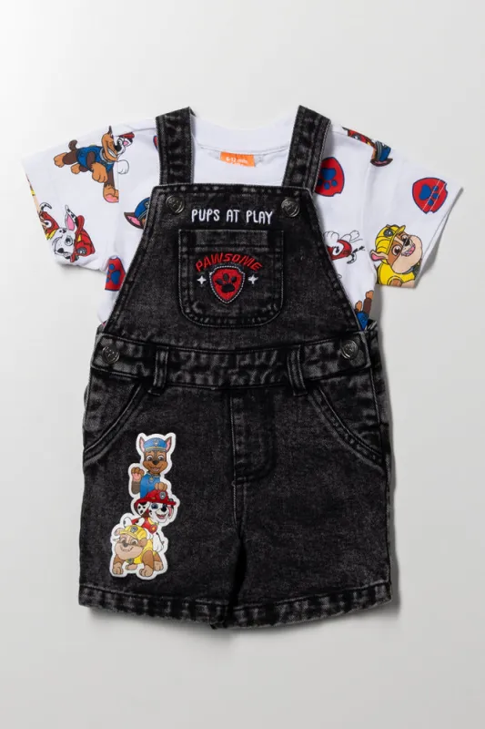 Paw Patrol Denim Dungaree Set Black sold by Ackermas