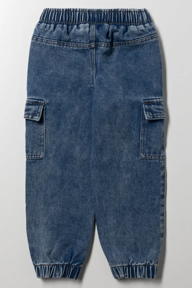 Cargo Denim Jeans Blue sold by Ackermas product image thumbnail 3