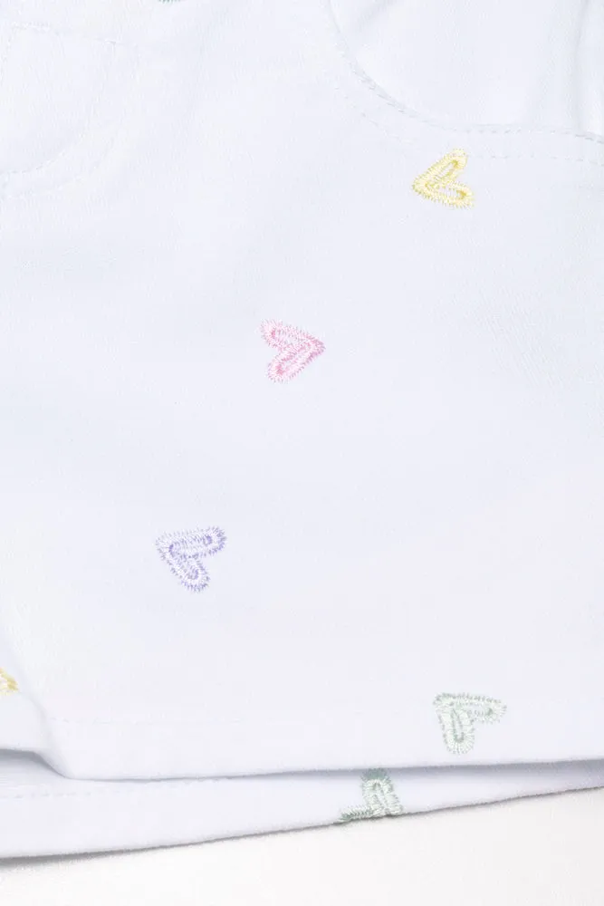 Embroidered Denim Short White sold by Ackermas product image thumbnail 2