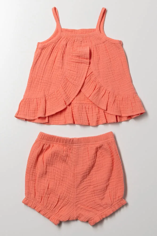 Strappy Shorts Set Pink sold by Ackermas product image thumbnail 4