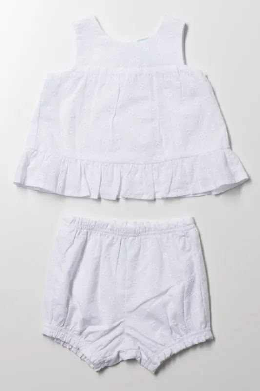 Anglaise Shorts Set White sold by Ackermas