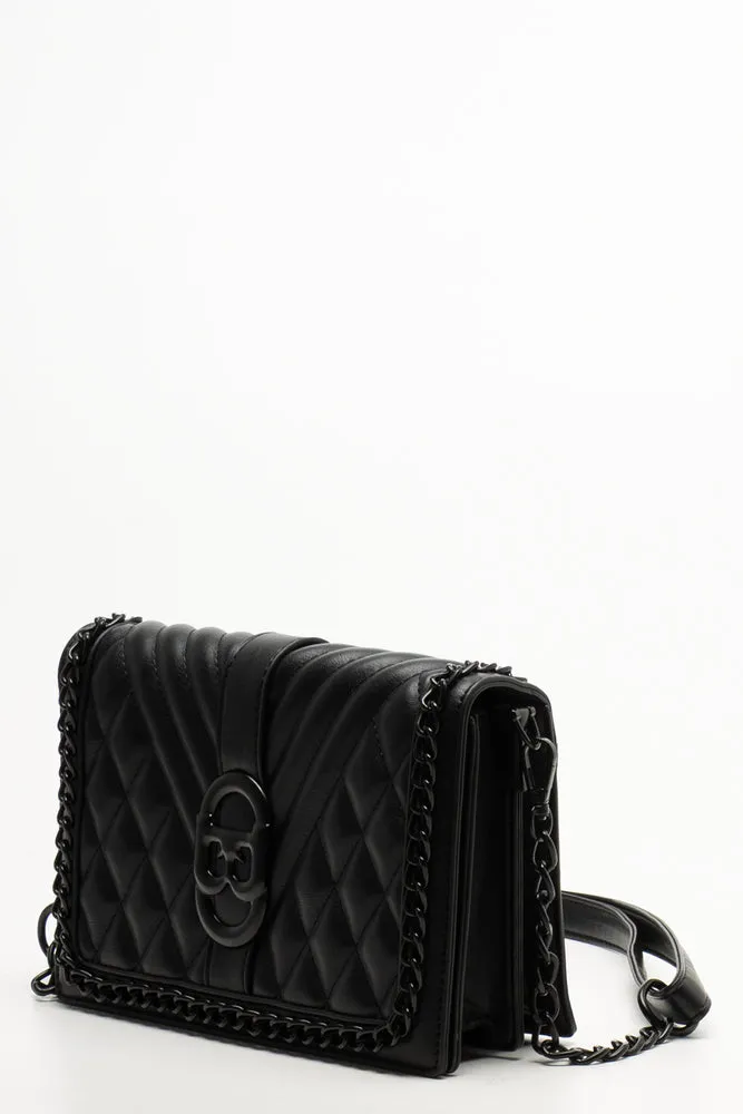 Padded Chain Detail Bag Black sold by Ackermas product image thumbnail 2