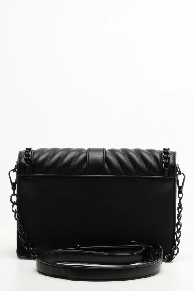 Padded Chain Detail Bag Black sold by Ackermas product image thumbnail 3