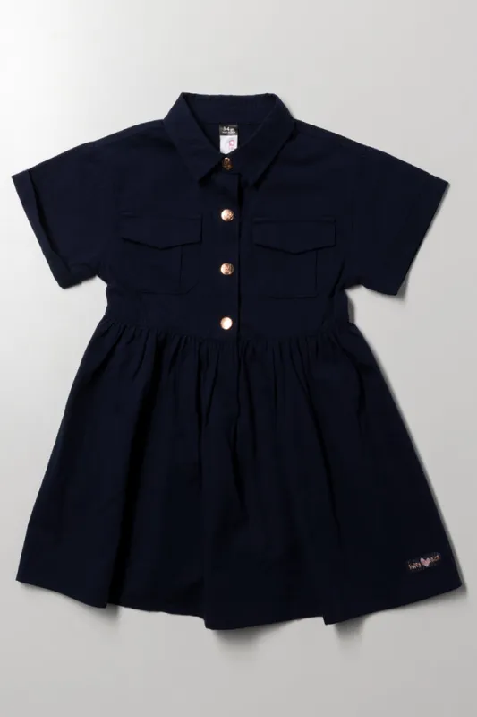 Twill Utility Dress Navy sold by Ackermas