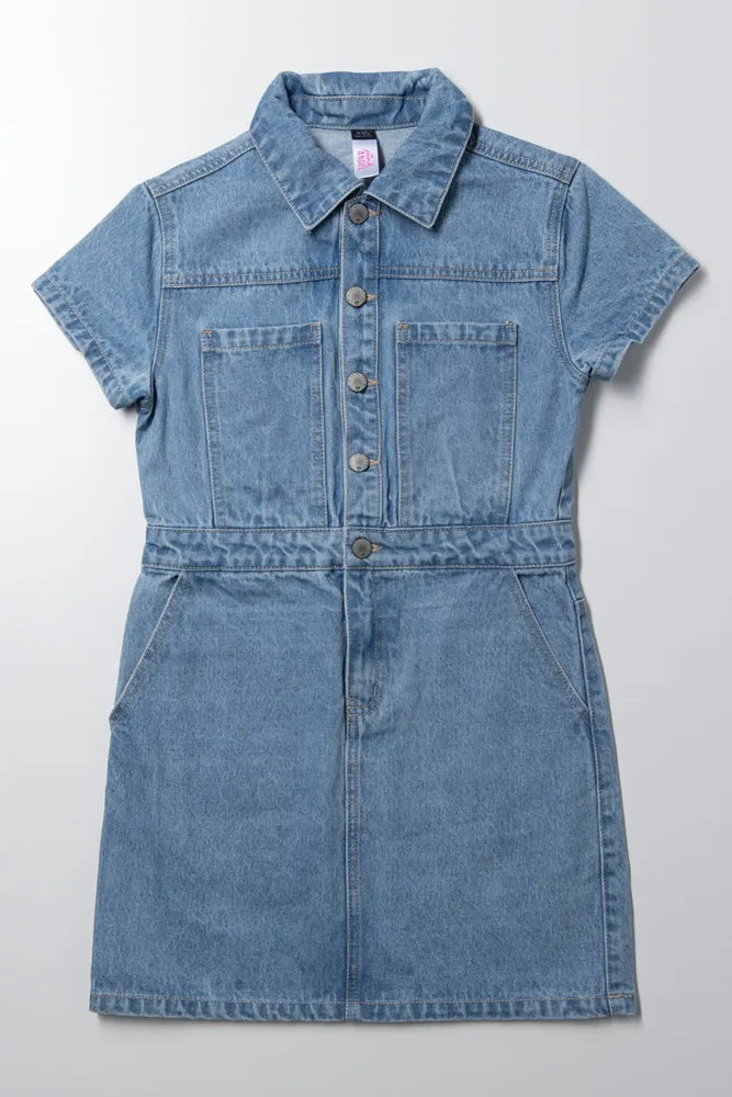 Denim Dress Blue sold by Ackermas