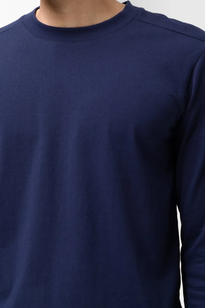 Long Sleeve T-Shirt Navy sold by Ackermas product image thumbnail 4