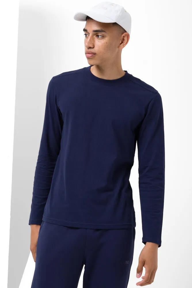 Long Sleeve T-Shirt Navy sold by Ackermas