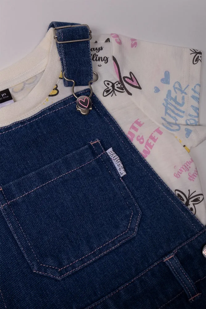 Graffiti T-Shirt And Pinni Set Blue And Cream sold by Ackermas product image thumbnail 3