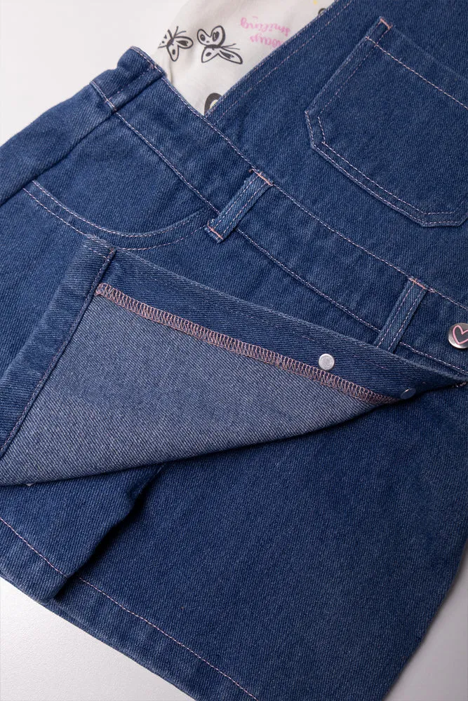 Graffiti T-Shirt And Pinni Set Blue And Cream sold by Ackermas product image thumbnail 2