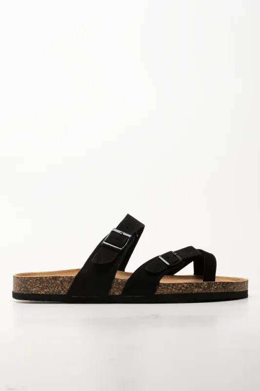 Toe Post Sandals Black sold by Ackermas