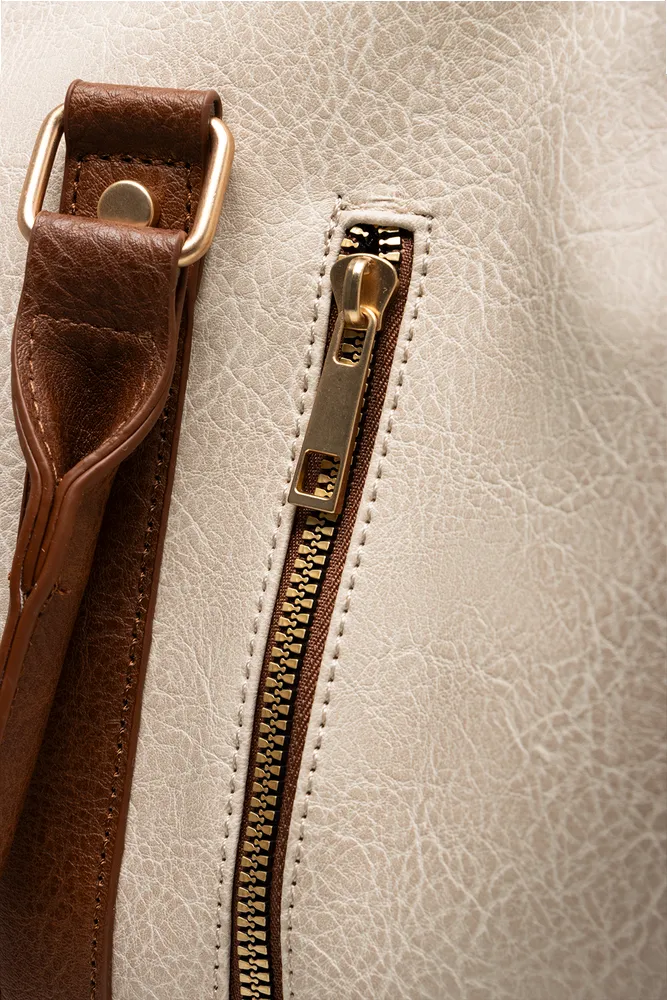 Shoe Compartment Weekender Bag Natural sold by Ackermas product image thumbnail 4