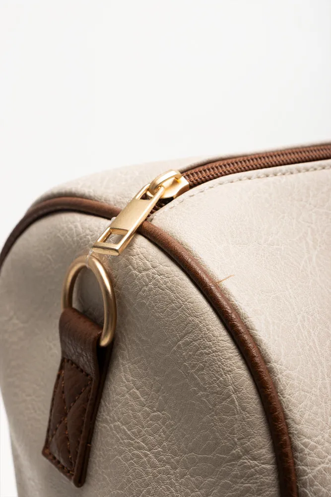 Shoe Compartment Weekender Bag Natural sold by Ackermas product image thumbnail 5