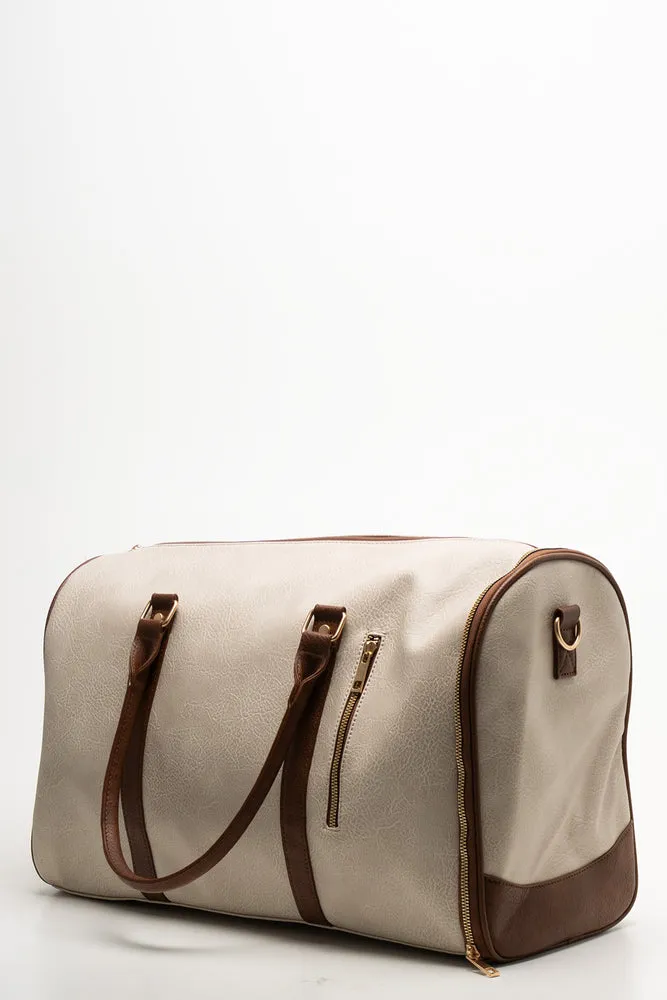 Shoe Compartment Weekender Bag Natural sold by Ackermas product image thumbnail 2