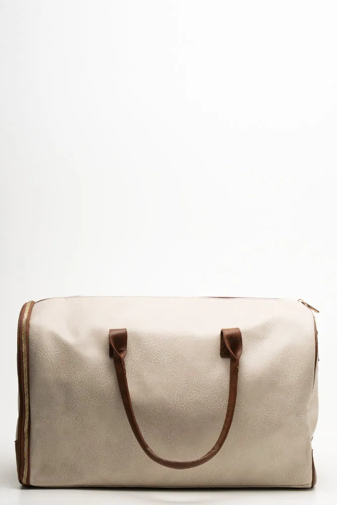 Shoe Compartment Weekender Bag Natural sold by Ackermas product image thumbnail 3