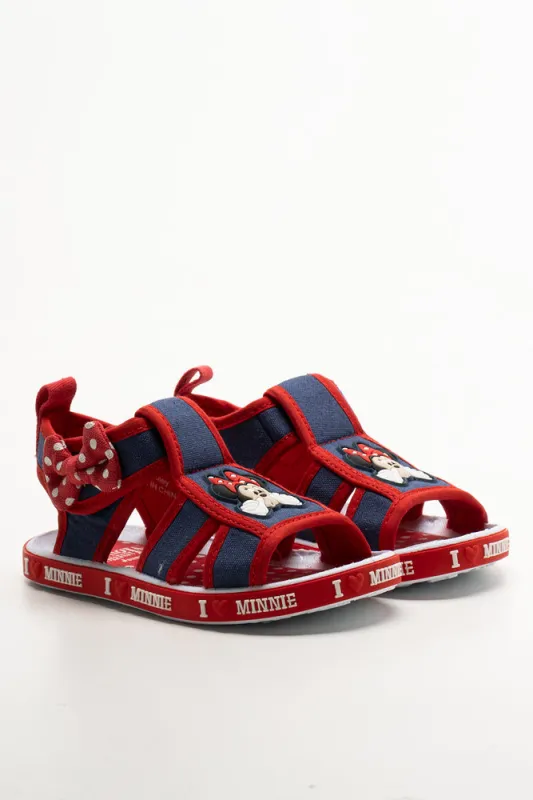 Minnie Mouse Foxing Sandals Navy And Red sold by Ackermas