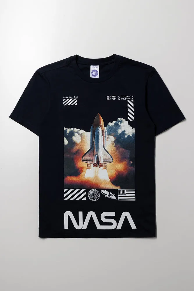 Nasa Short Sleeve T-Shirt Navy sold by Ackermas