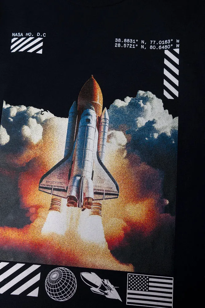 Nasa Short Sleeve T-Shirt Navy sold by Ackermas product image thumbnail 2