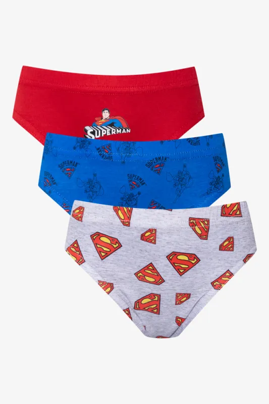 Superman 3 Pack Briefs Red, Blue And Grey sold by Ackermas