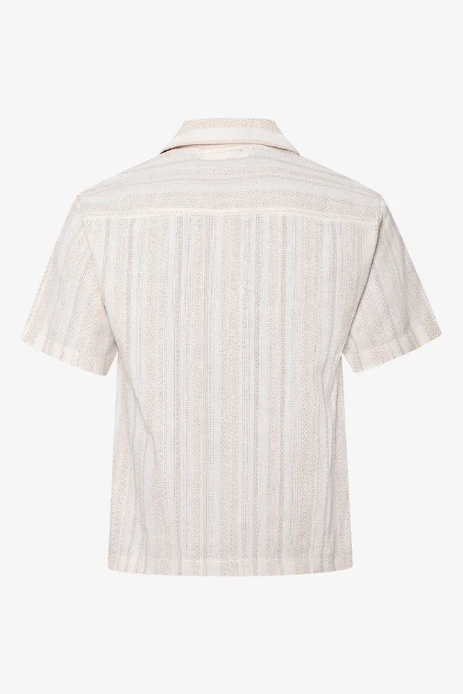 Textured Linen Shirt Natural sold by Ackermas product image thumbnail 2
