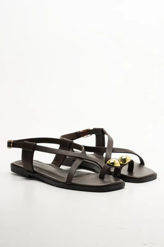 Toe Post Sandals Black sold by Ackermas