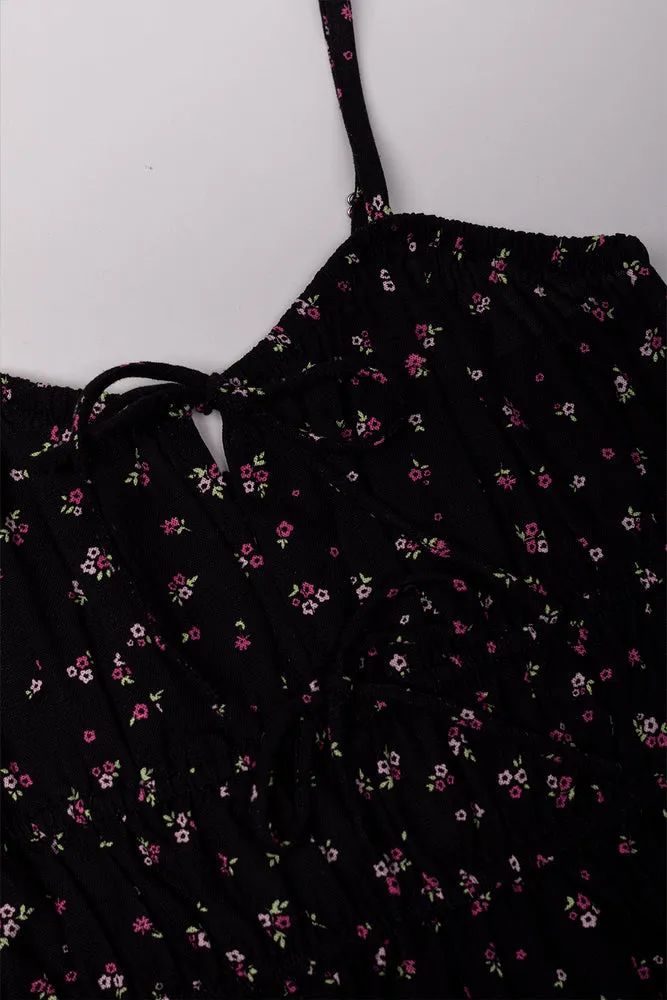 Strappy Linen Dress Black sold by Ackermas product image thumbnail 2